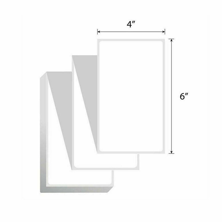 White Fanfold Thermal Printer Address Labels (4x6)